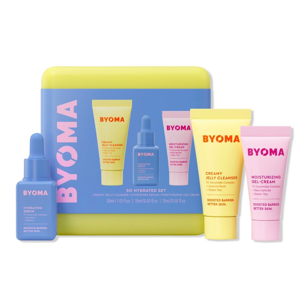 NEW BYOMA Set So‎ Hydrated Skincare Trio Cleanser Serum Gel Cream Tri-Ceramide